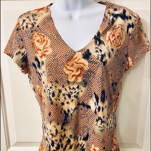 Sparkling stamped sequins top animal